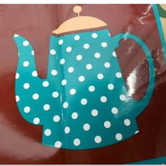 Cooking Concepts Backsplash Peel Stick Adhesive Rectangle 17.7  X 28.5  in Teal - Picture 3 of 8